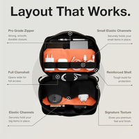 Ginza Tech Pouch Pro — reinforced zip detail