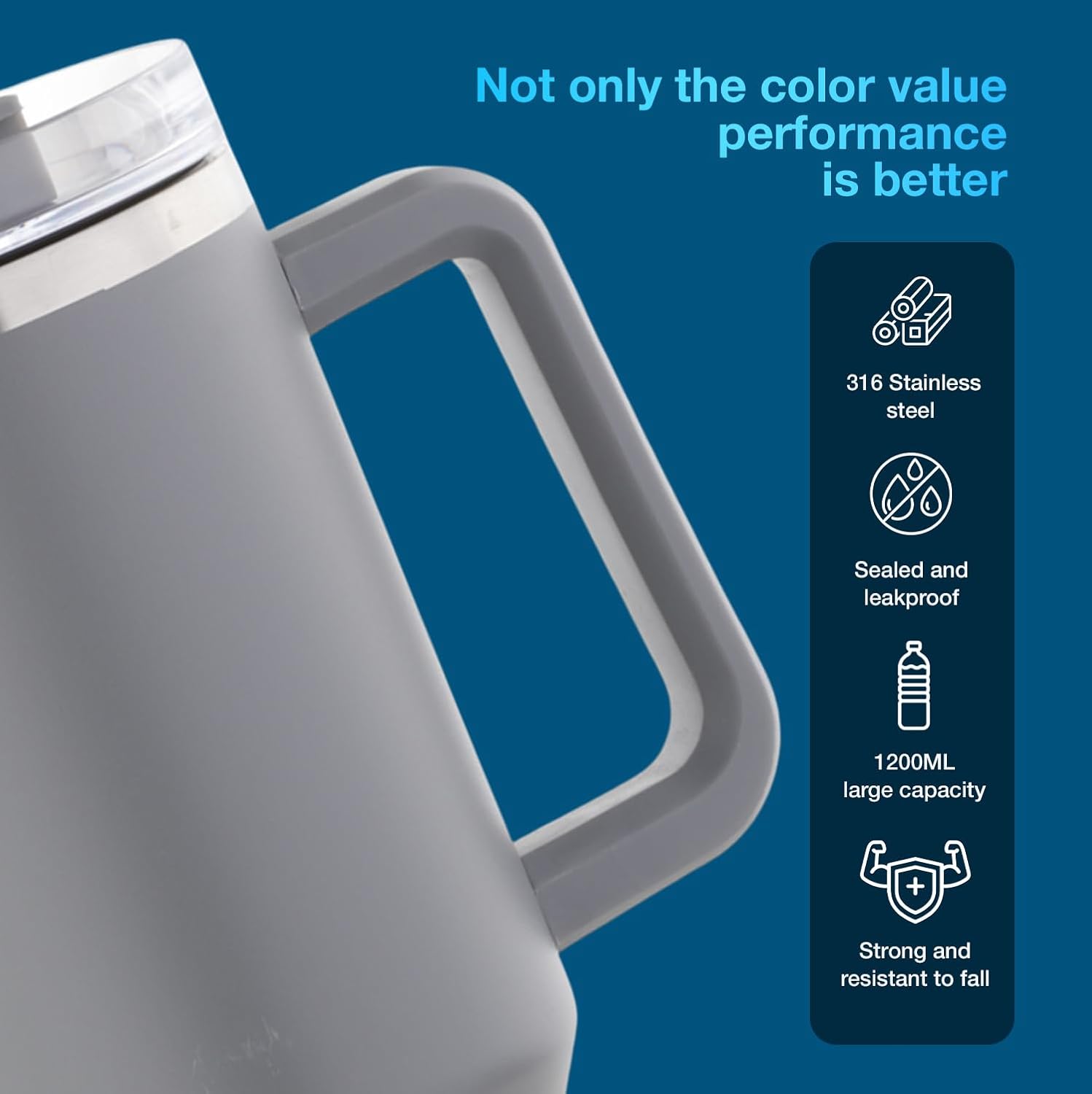 Travel Tumbler 1200ml — size reference
