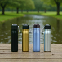 Insulated Field Bottle, Silver — front