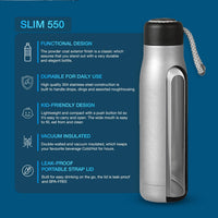 Insulated Field Bottle — lid and carry loop