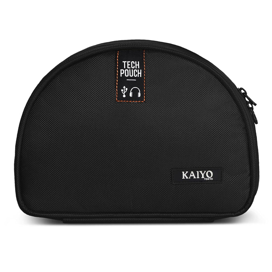 Kaiyo Tokyo Ginza Tech Pouch in black — exterior view