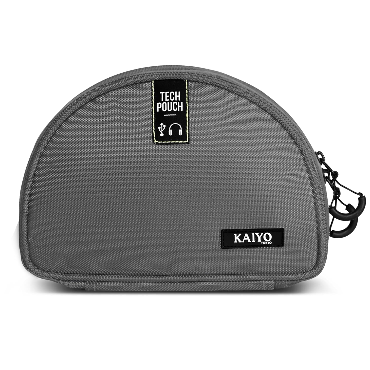 Kaiyo Tokyo Ginza Tech Pouch in Fossil Grey — exterior view