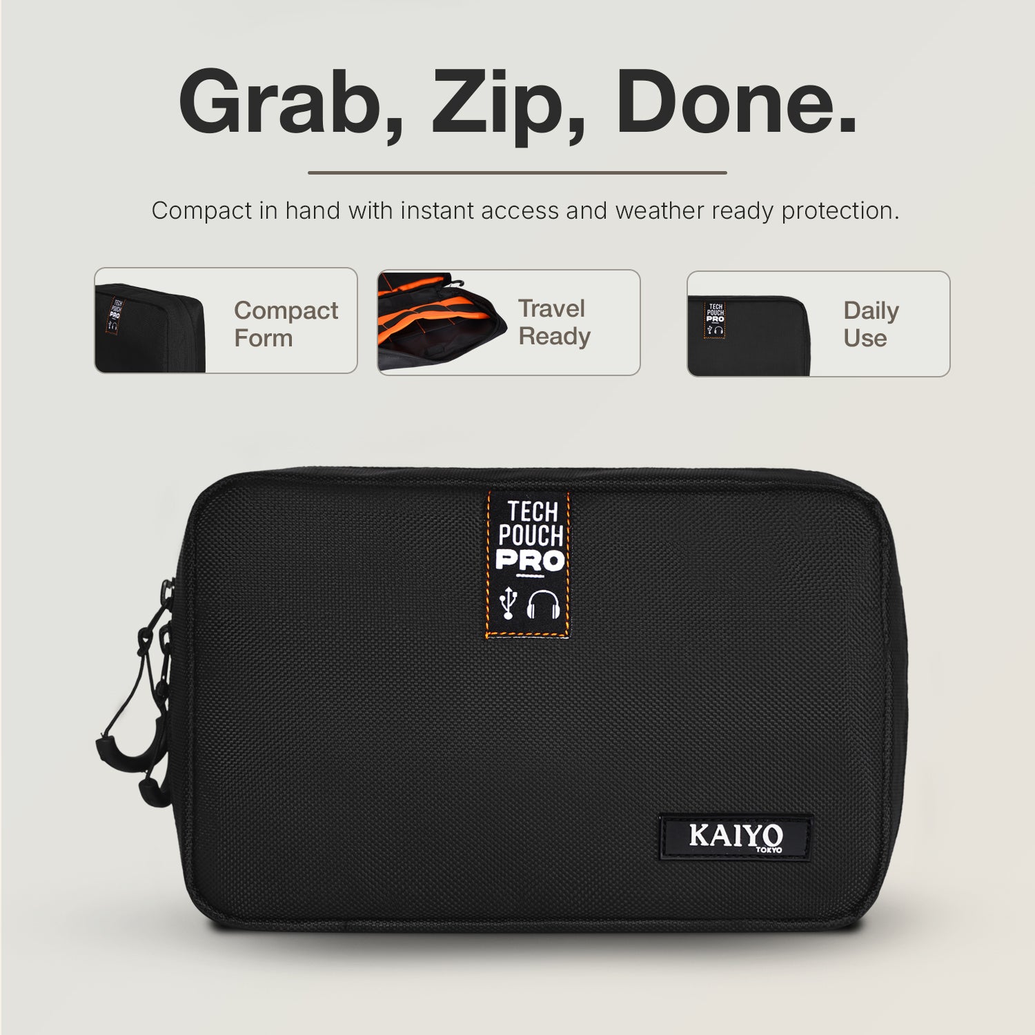 Ginza Tech Pouch Pro - compact form for everyday carry and travel