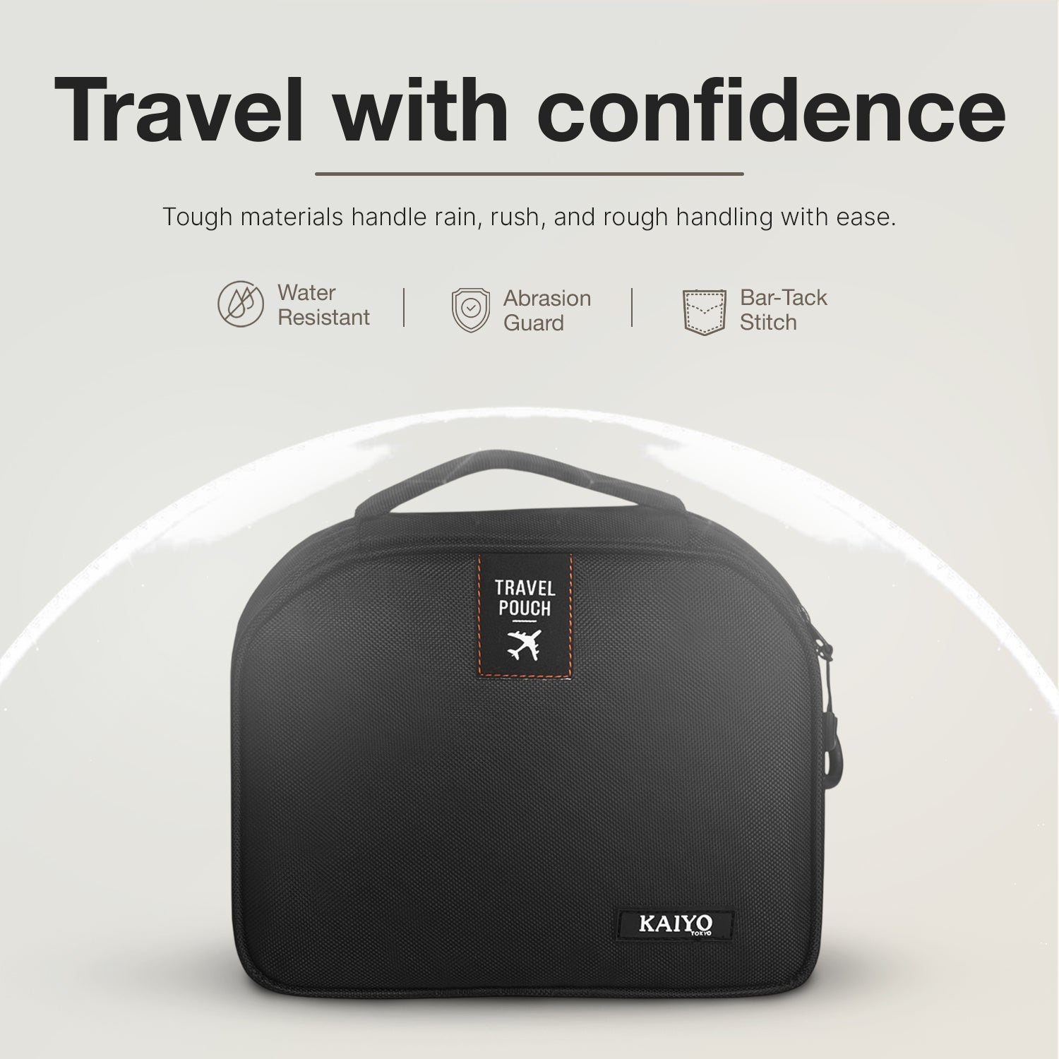 Ginza Travel Pouch - water-resistant, abrasion-guard build